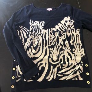 Lilly Pulitzer XL navy sweater